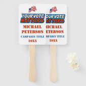 Moderne Wahlkampagne in den USA Fächer (Vorne und Hinten)