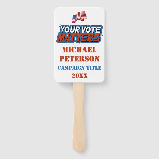 Moderne Wahlkampagne in den USA Fächer (Rückseite)