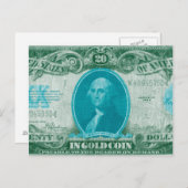 Moderne Währung V Postkarte (Vorne/Hinten)