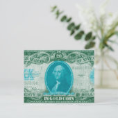 Moderne Währung V Postkarte (Stehend Vorderseite)