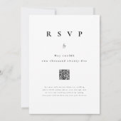 Moderne Wald QR-Code Winterhochzeit Einladung (Rückseite)