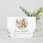 Moderne Waldflächen Babydusche Windelwindeln Begleitkarte (Stehend Vorderseite)