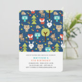 Moderne Waldfreund-Geburtstags-Party Einladung (Stehend Vorderseite)