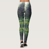 Moderne Waldgrün-Bäume Frauen Leggings (Rückseite)