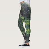 Moderne Waldgrün-Bäume Frauen Leggings (Links)