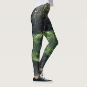 Moderne Waldgrün-Bäume Frauen Leggings (Rechts)