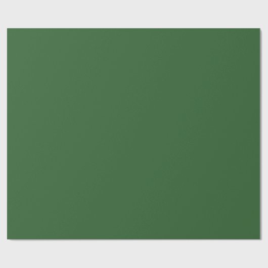 Moderne waldgrüne Schlichte Solid Color Geschenkpapier (Flach)