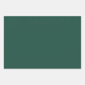 Moderne waldgrüne Schlichte Solid Color Geschenkpapier Set (Vorderseite)