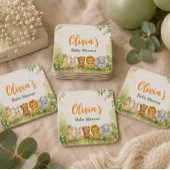 Moderne Waldtier-Babyparty Glasuntersetzer
