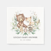 Moderne Waldtiere Paare Kinderdusche Serviette (Vorderseite)