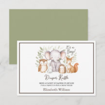 Moderne Waldtiere Wald Junge Baby-Party