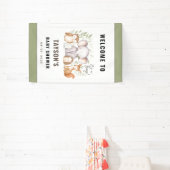 Moderne Waldtiere Waldjunge Baby Shower Banner (InSitu)