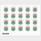 Moderne Wales QR-Code-Sticker, walisische Flagge Runder Aufkleber (Blatt)