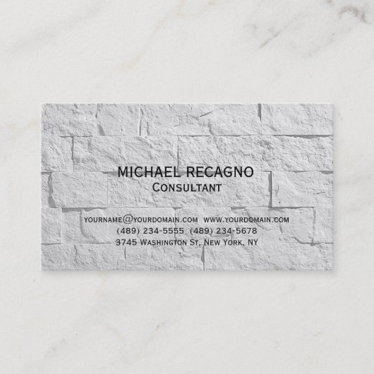 Moderne Wall Brick Consultant Business Card Visitenkarte (Vorderseite)