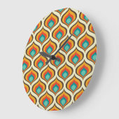 Moderne Wall-Uhr, Flammenmuster Große Wanduhr (Winkel)