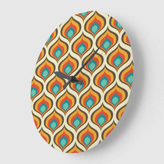 Moderne Wall-Uhr, Flammenmuster Große Wanduhr (Winkel)