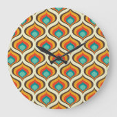 Moderne Wall-Uhr, Flammenmuster Große Wanduhr (Vorderseite)