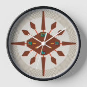 Moderne Wall-Uhr Mitte - Diamant-Spokes Uhr (Vorderseite)