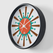 Moderne Wall-Uhr Mitte - Grafische Spokes Uhr (Winkel)