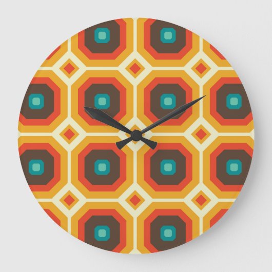 Moderne Wall-Uhr, Octagon-Muster aus der Mitte des Große Wanduhr (Vorderseite)