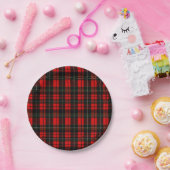 Moderne Wallace-Rot-Schottisch-Tartan-Karo-Muster Pappteller (Party)