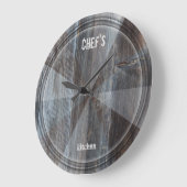 Moderne Wand-Uhren für Industrieholz Große Wanduhr (Winkel)