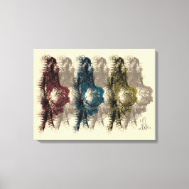 Moderne Wanddekoration - gewickelte Leinwand