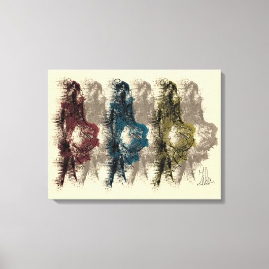 Moderne Wanddekoration - gewickelte Leinwand (Vorderseite)