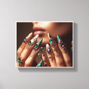 Moderne Wanddekoration Nagelkunst Gerahmte Kunst Leinwanddruck