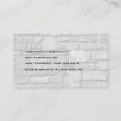 Moderne Wandsteine Rote Monogramm Beruflich Visitenkarte (Rückseite)