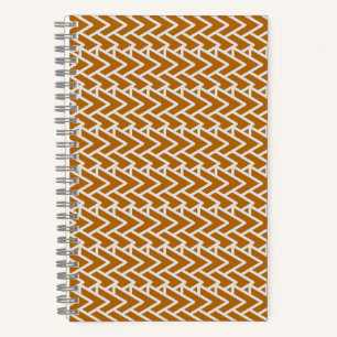 Moderne warme goldene geometrische Muster Notizblock