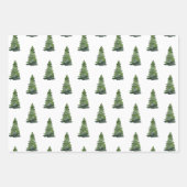 Moderne warme Rot Winter Wasserfarbe Geschenkpapier Set (Vorderseite 2)