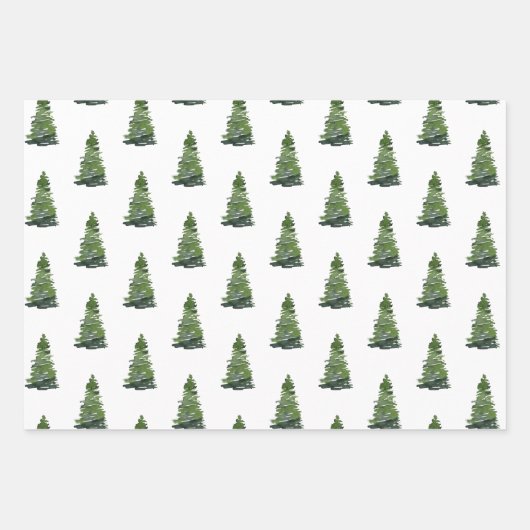 Moderne warme Rot Winter Wasserfarbe Geschenkpapier Set (Vorderseite 2)