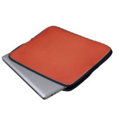 Moderne warme rote Grainy Textur Laptopschutzhülle (Vorne Knopf)