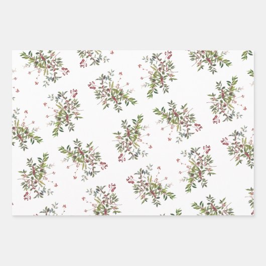 Moderne, warme Winterbergbahn Geschenkpapier Set (Vorderseite)