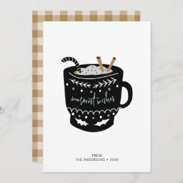 Moderne Wärme wünscht warmes Kakao Feiertagskarte