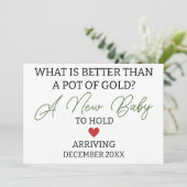 Moderne, was besser ist als ein Topf Goldschwanger Ankündigung (Stehend Vorderseite)