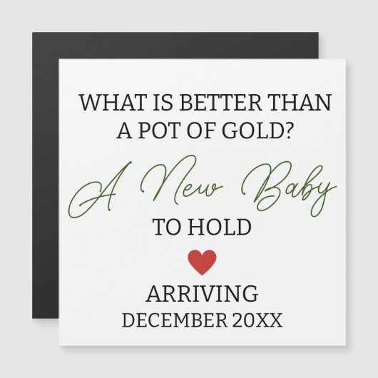 Moderne, was besser ist als ein Topf Goldschwanger Magnetkarte (Vorne/Hinten)