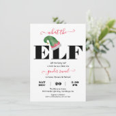 Moderne, was das Elf Gender offenbart Baby Dusche Einladung (Stehend Vorderseite)