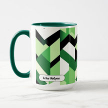Moderne Wasabi-Grün-Block-Chevron-Design