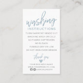 Moderne Waschanleitung Visitenkarte (Vorderseite)