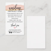 Moderne Waschanweisungen Kleidung Shirt Pflege Visitenkarte (Vorne/Hinten)