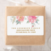 MODERNE WASSERCOLOR-BLUME - Rücksendeadresse (Insitu)