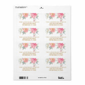 MODERNE WASSERCOLOR-BLUME - Rücksendeadresse (Vorne)