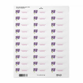 MODERNE WASSERCOLOR-BLUME - Rücksendeadresse (Vorne)