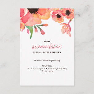 MODERNE WASSERCOLOR FLORAL Hochzeitskasse Karte