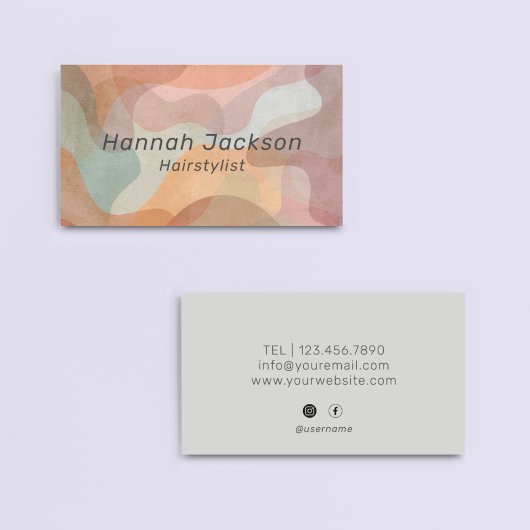Moderne Wasserfarbe Abstrakt Beruflich Visitenkarte