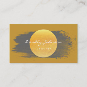Moderne Wasserfarbe Abstrakt Elegant Cool gelb Visitenkarte