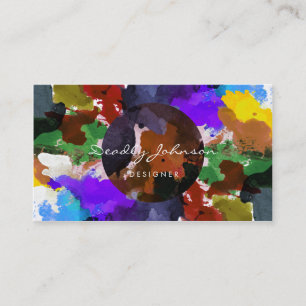 Moderne Wasserfarbe Abstrakt Elegant Cool Visitenkarte
