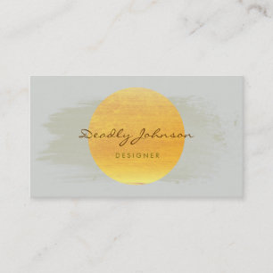 Moderne Wasserfarbe Abstrakt Elegant Gelb Visitenkarte